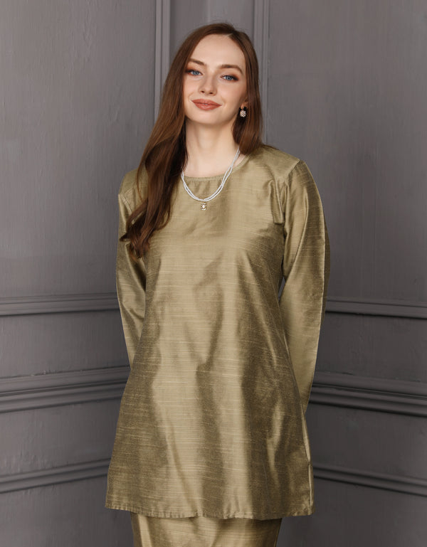 BAJU KURUNG PAHANG MODEN JENNA (IVORY GREY)